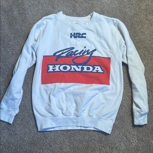 Honda Racing White Crewneck Sweater